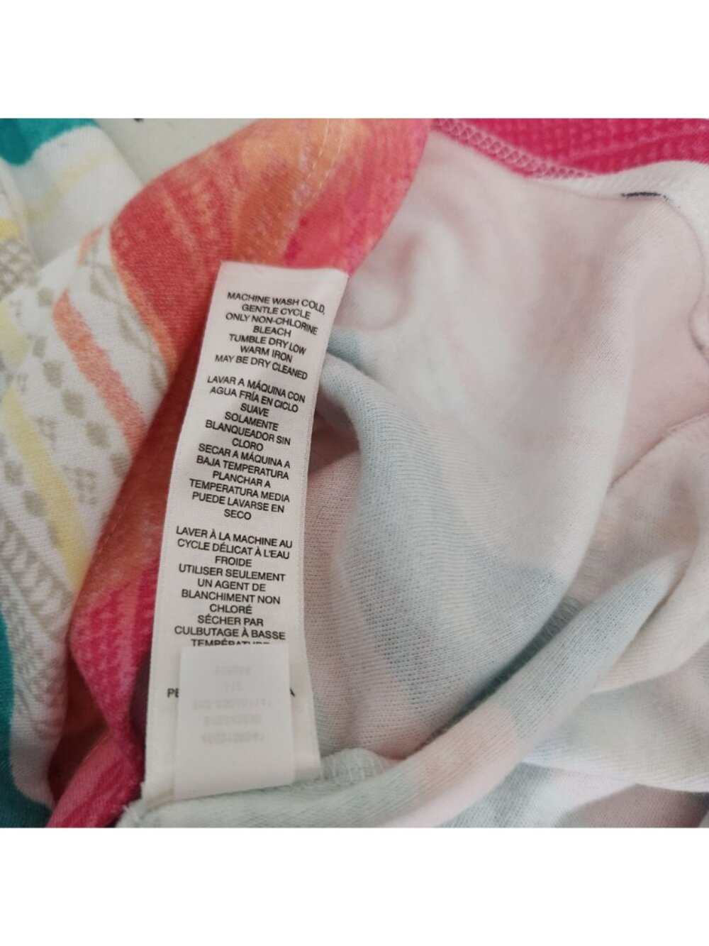 Chicos Multicolor Striped Cutout Sleeve Top Size 1 NWT - Picture 11 of 13
